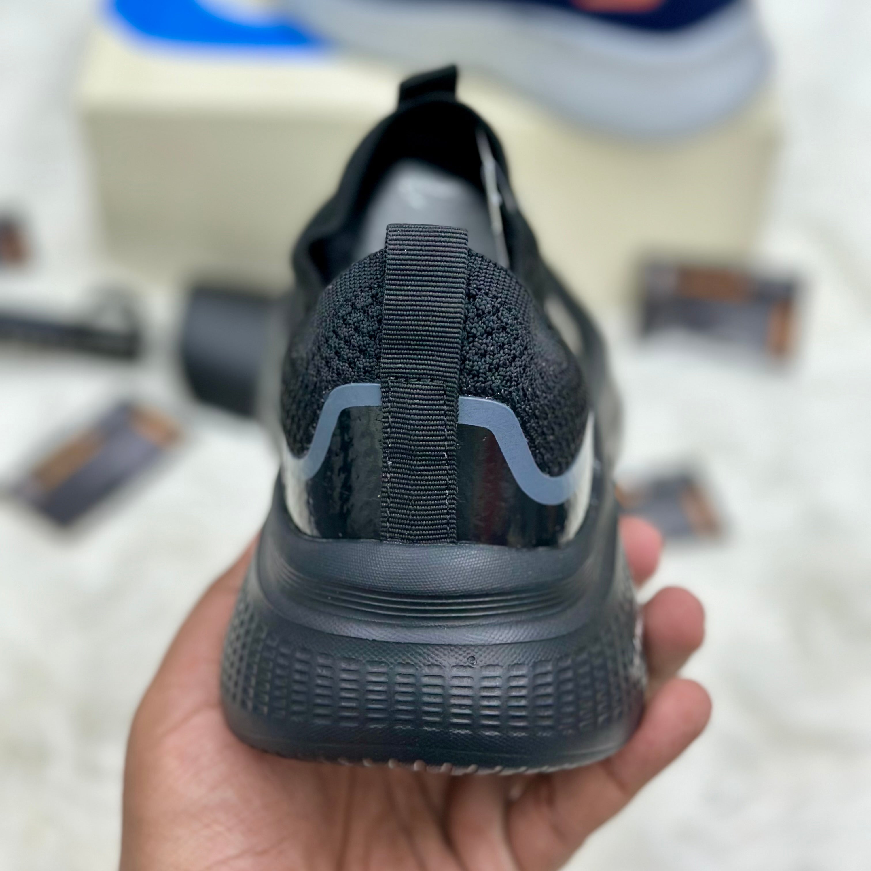 Skechers Go Walk Hyper Burst Slip-Ins — Triple Black.