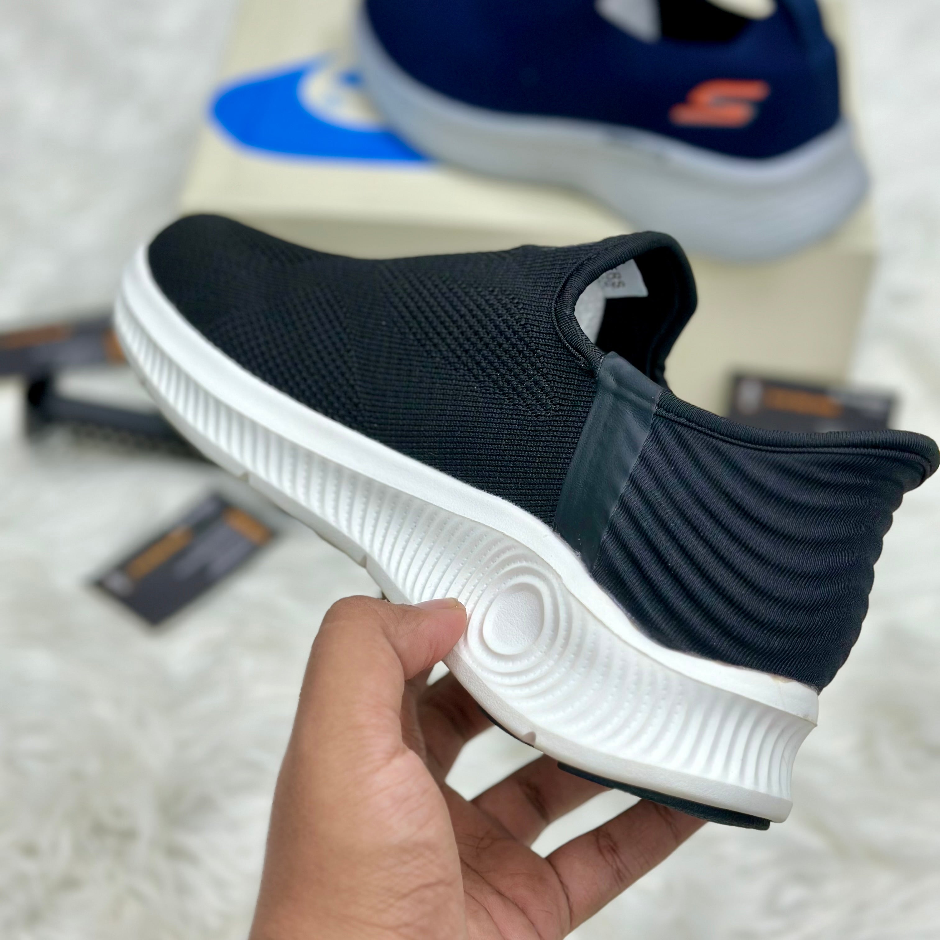 Skechers Go Walk Arch Fit Slip-Ins — Black/White.