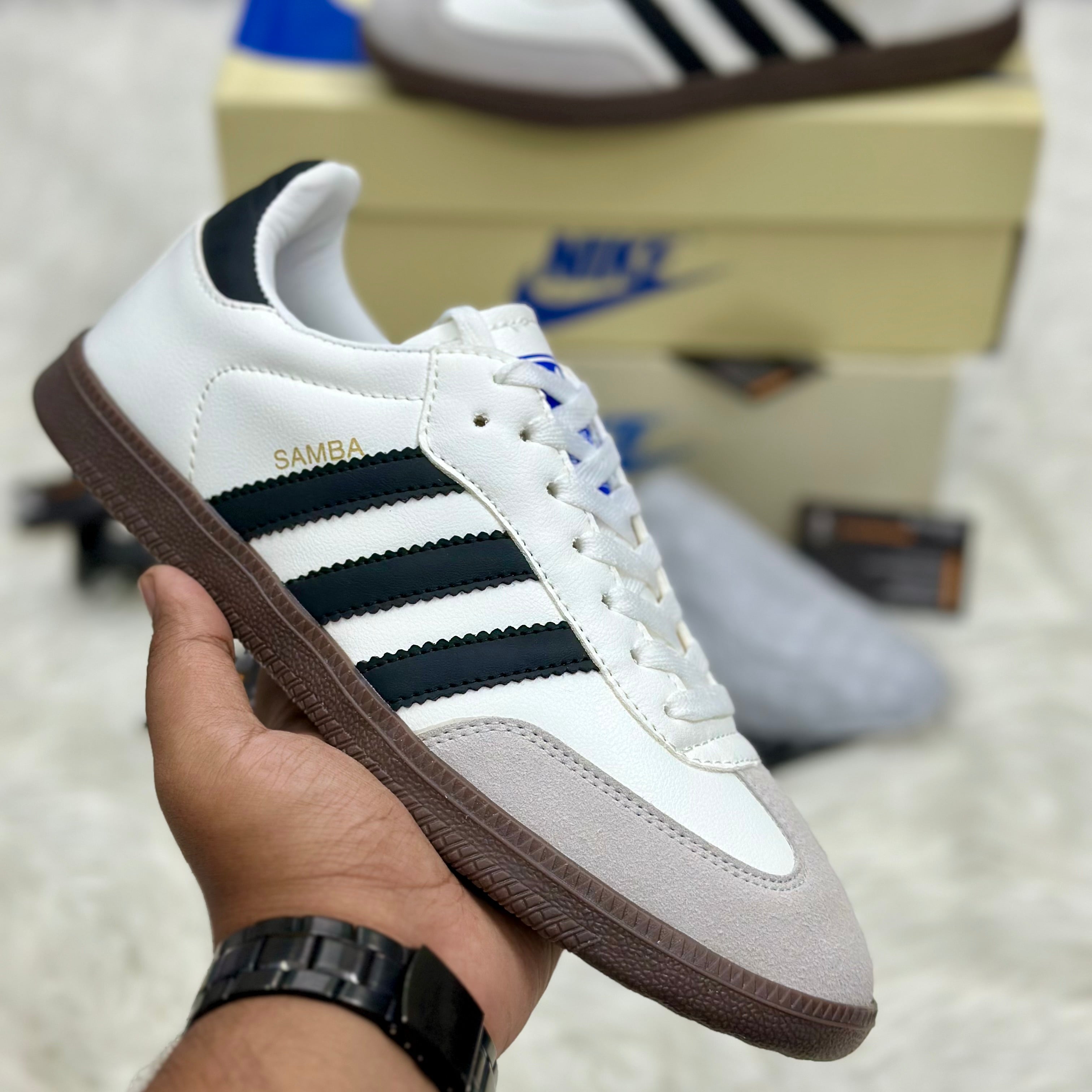 Adidas Samba OG — White/Black/Gum.