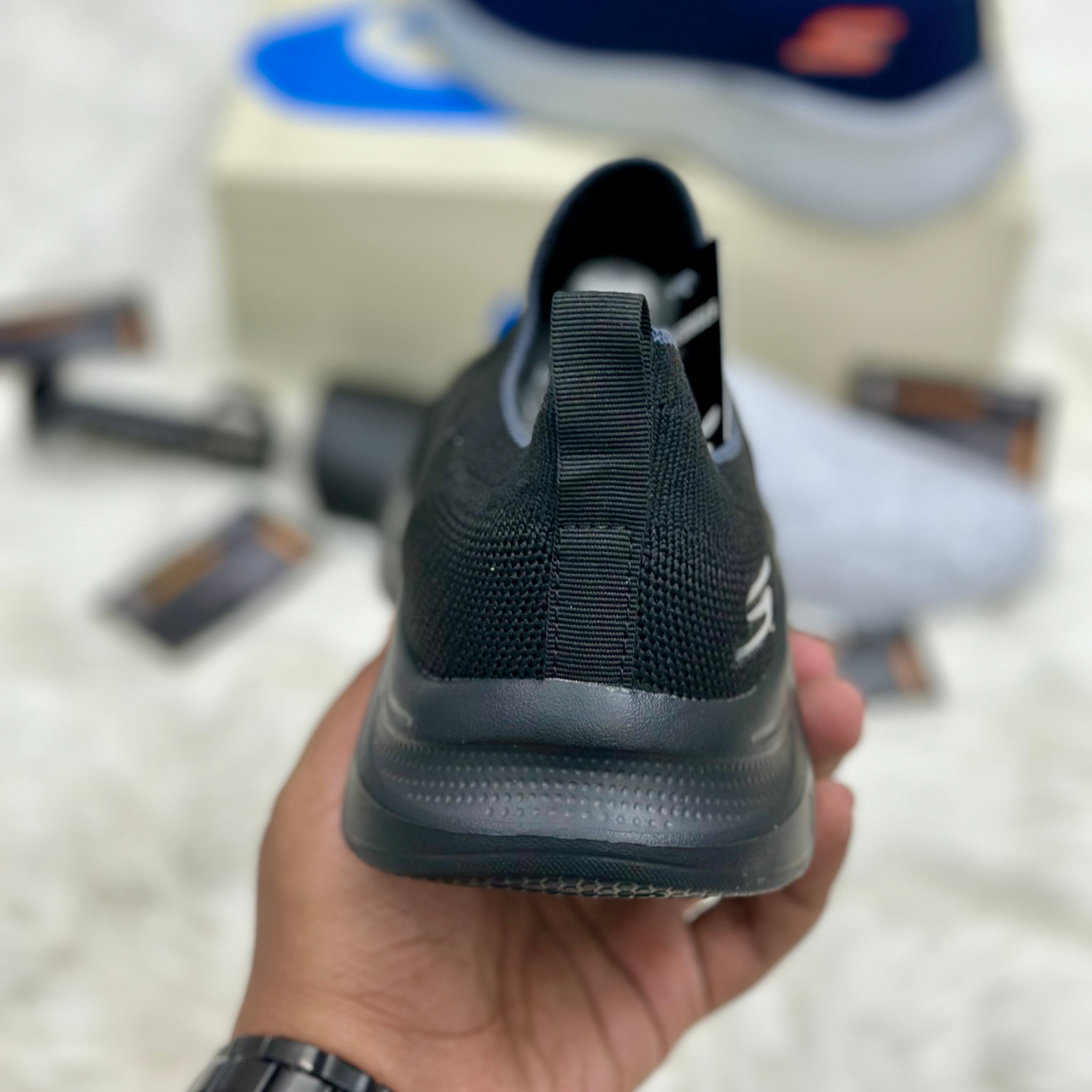 Skechers Slip-Ins Max Cushioning — Triple Black.